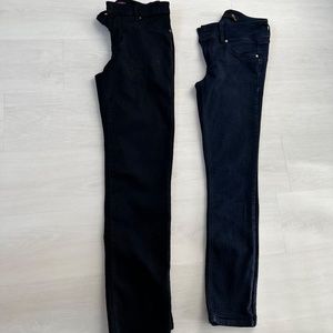 Lot of 2 Pairs of Dark Wash Skinny Jeans